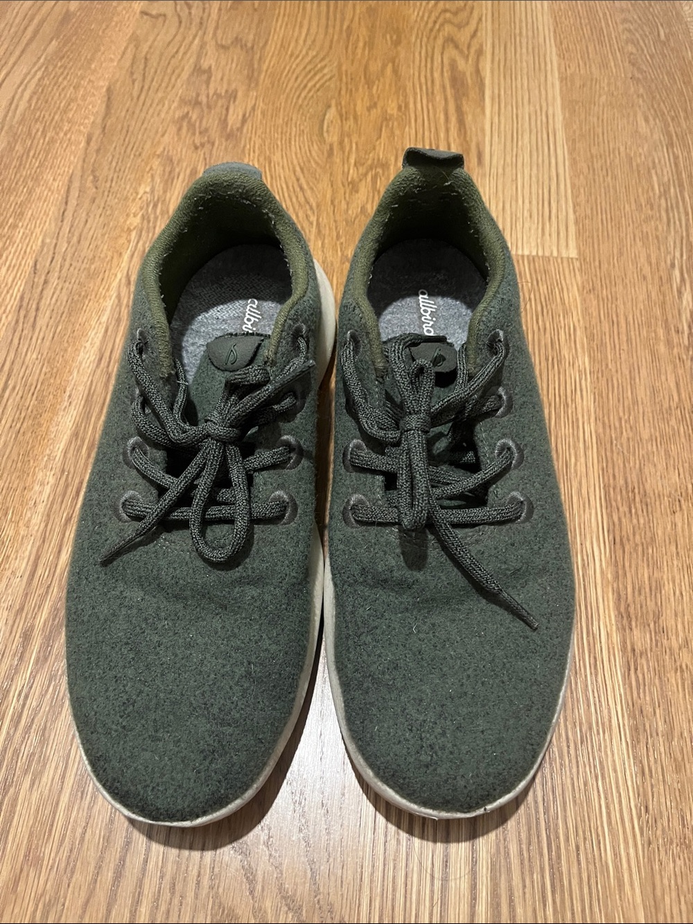 allbirds Men’s Wool Runners in Dark Olive Green